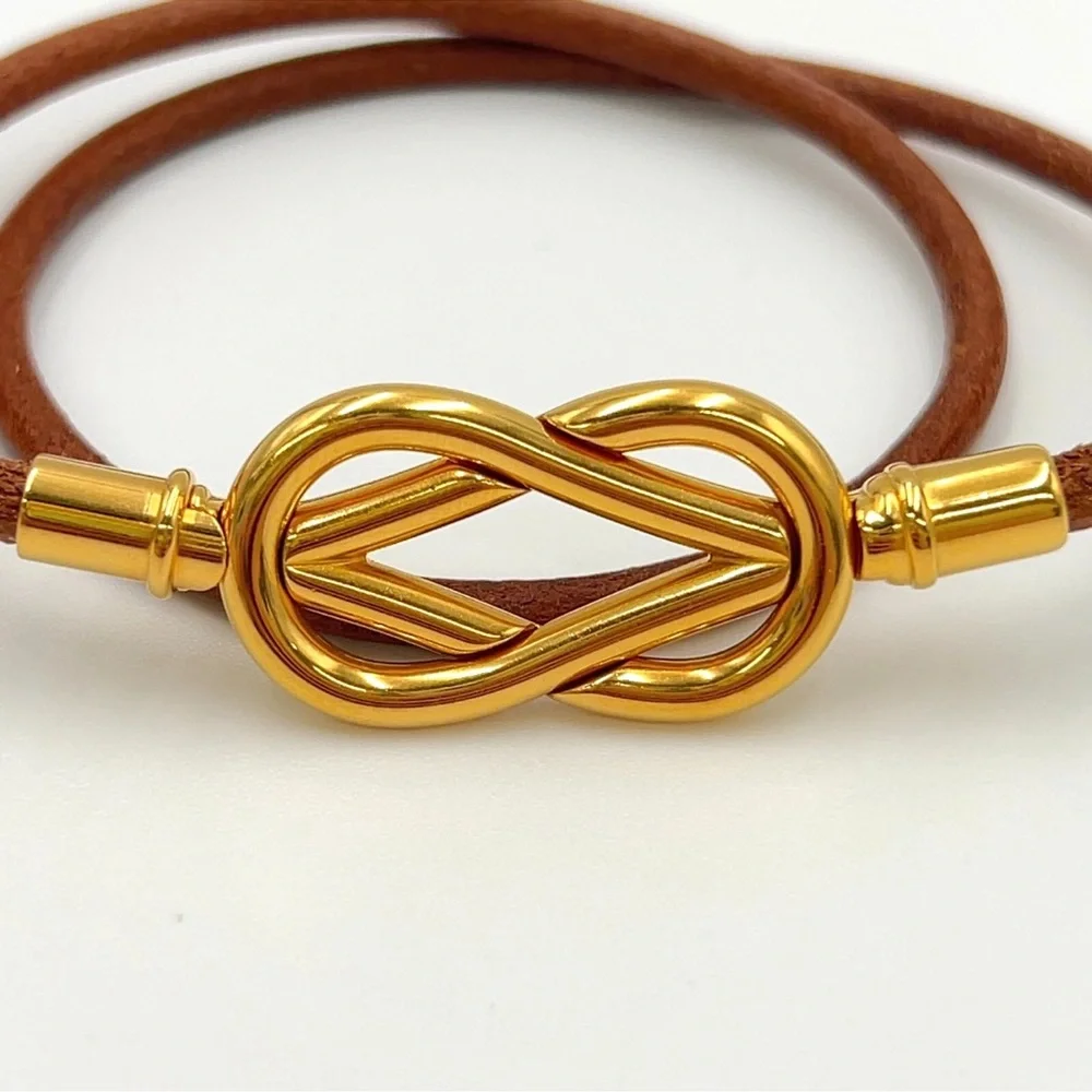 Hermes 2-row Atame Leather Bracelet - Picture 7 of 12